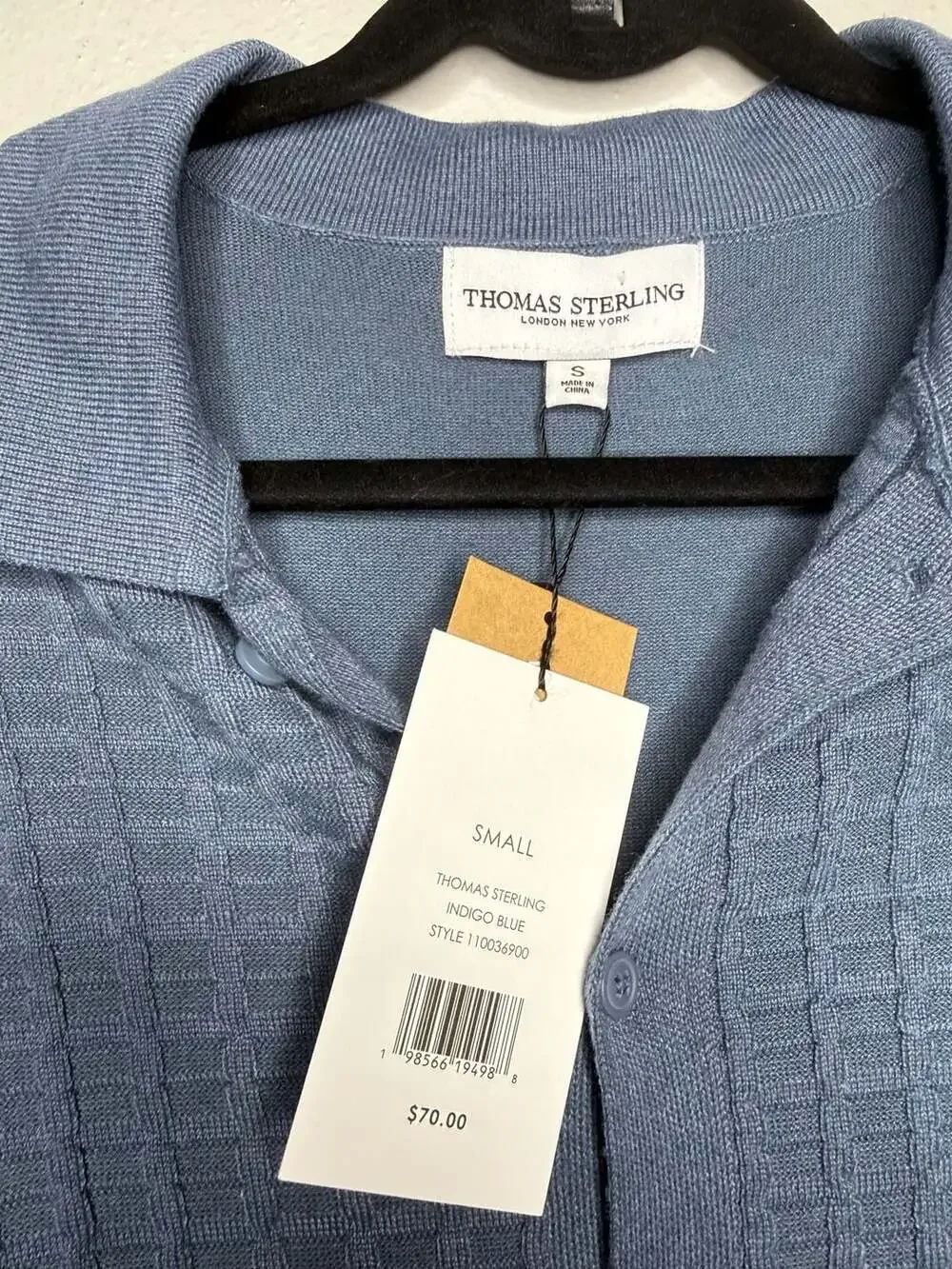 Thomas Sterling indigo sleeve